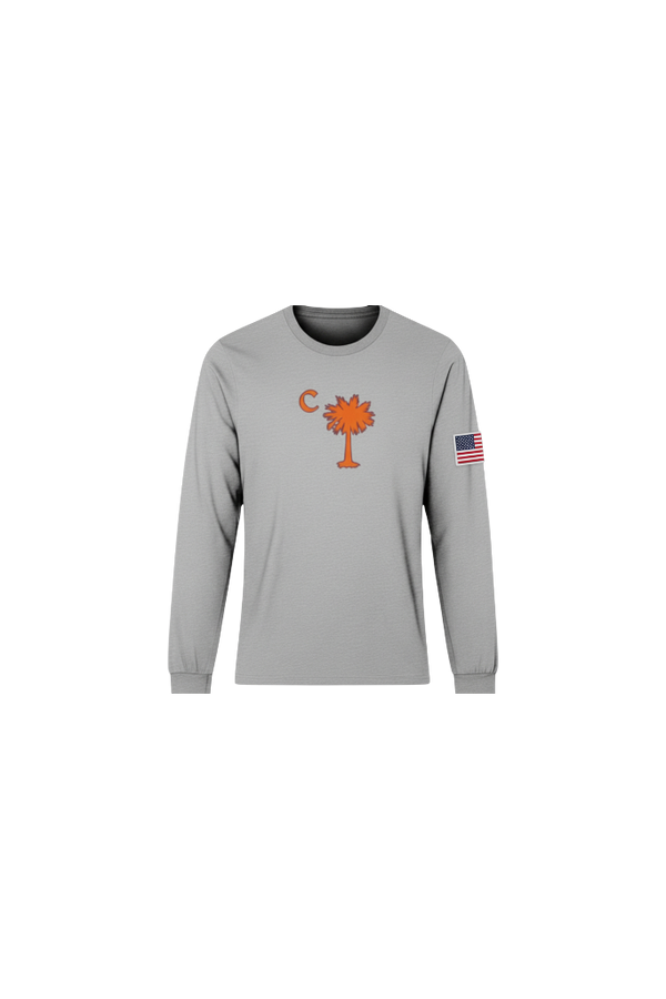 American Grey Palmetto Long Sleeve Tee