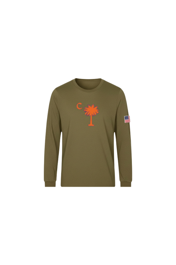 American Olive Palmetto Long Sleeve Tee