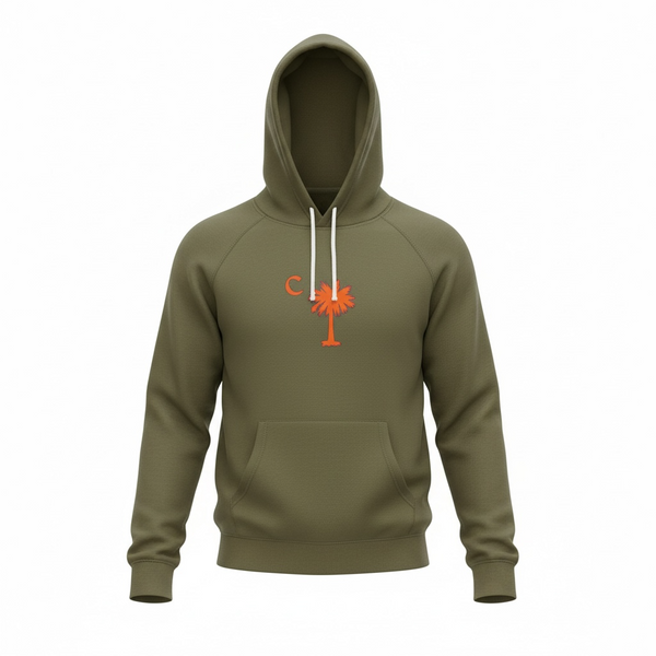 Olive Palmetto Fleece Hoodie