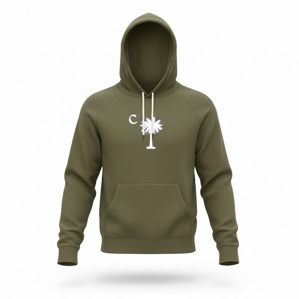 Olive Palmetto Fleece Hoodie