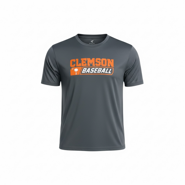 Grey Clemson Baseball Performance Tee