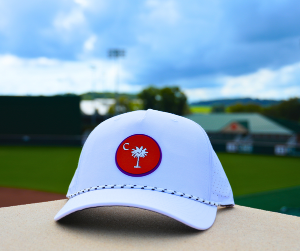 White Performance Rope Checkered Rope (Purple Trim)